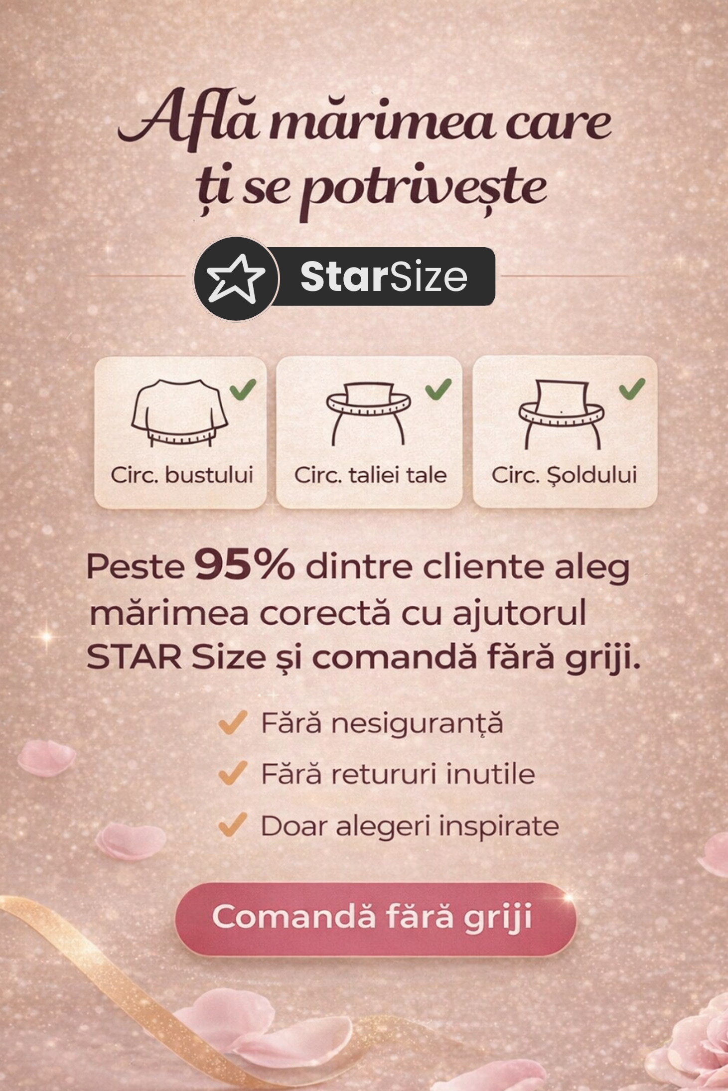 Cum alegi mărimea potrivită când comanzi online de la StarShinerS