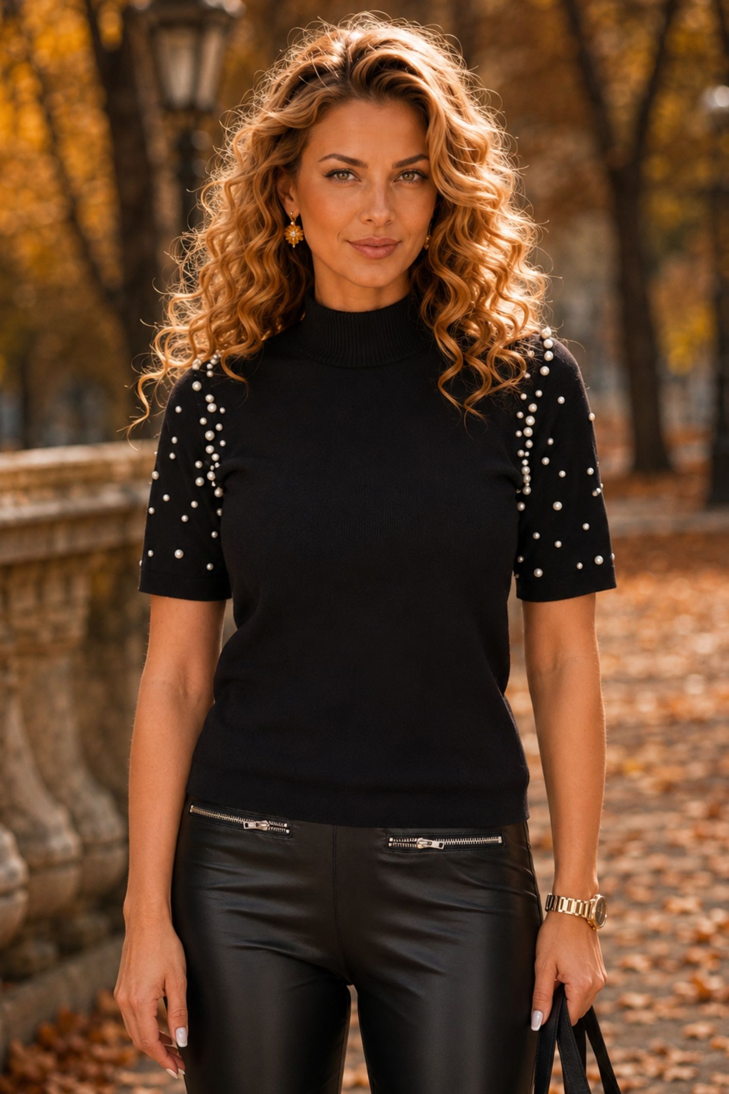 Ținută damă - bluza, colanti, geanta dama 1 - StarShinerS.ro