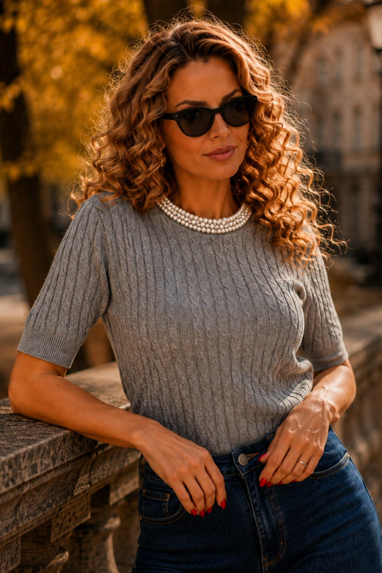 Ținută damă - bluza, blugi 1 - StarShinerS.ro