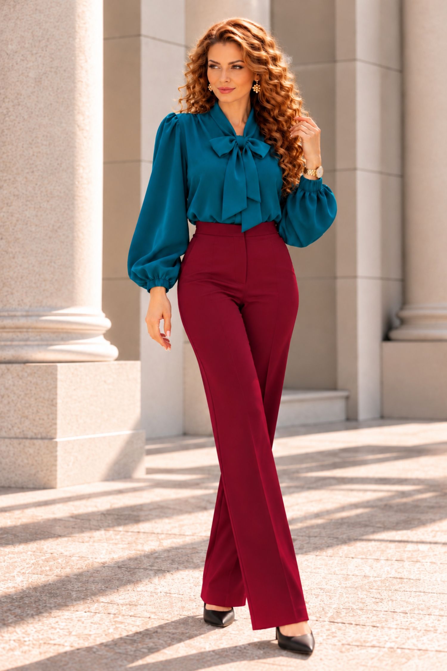 Ținută damă - bluza, pantaloni 1 - StarShinerS.ro